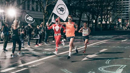 Philipp Pflieger beim Berliner Halbmarathon 2018.