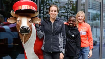 Twell, Aiyabei und Steinruck nach dem Fabelrennen