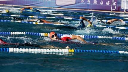 Triathlon-Schwimmen mit Einbahnstraßensystem
