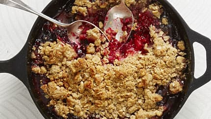 Crumble in der Pfanne