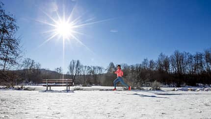 Sabrina Mockenhaupt beim Winterlauf in Reutlingen