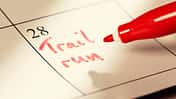 "Trail Run" marked in red on calendar