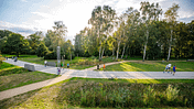 Streckenimpression vom Inselparklauf Wilhelmsburg.