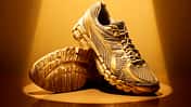 Laufschuh in Gold