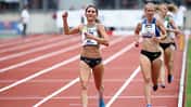 Gesa Krause gewinnt über 3000-Meter-Hindernis bei den Deutschen Meisterschaften in Nürnberg 2018. 