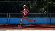 Eine Laufbahn ist ideal, um schnelle Trainingseinheiten zu absolvieren.