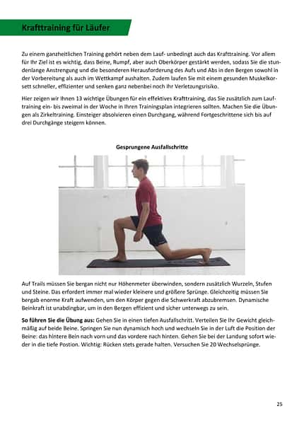 Trainingsplan 100 km Ultratrail Krafttraining