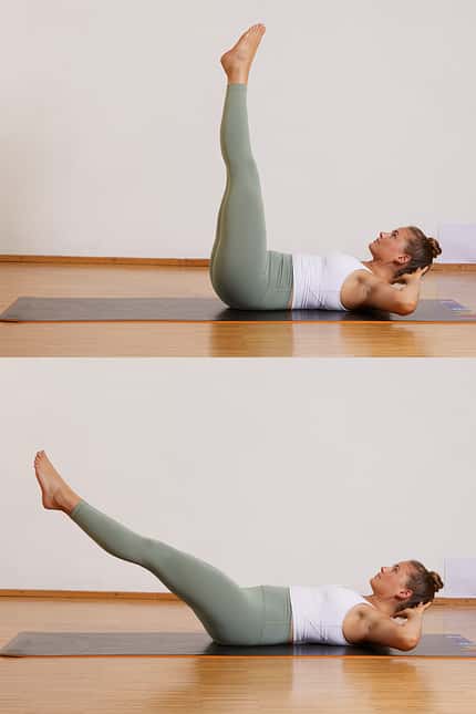 Pilates für Läufer: Beinheben, liegend Pilates für Läufer: Beinheben, liegend