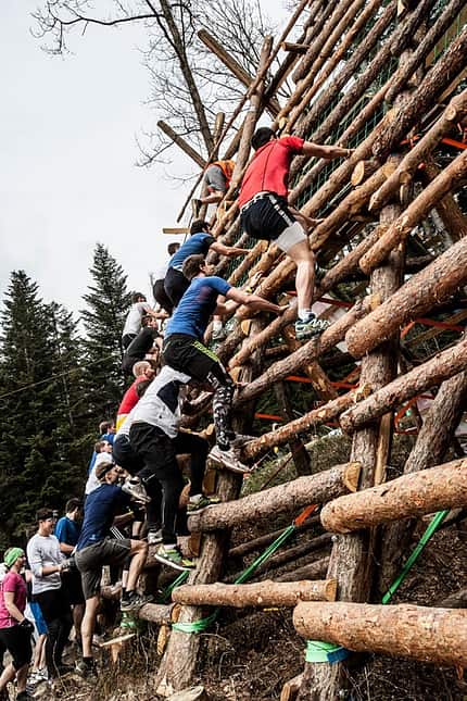 Kletterhindernis beim Wildsau Dirt Run Kletterhindernis beim Wildsau Dirt Run